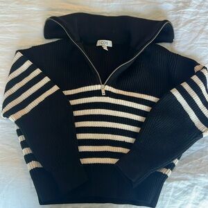 Great condition striped zip sweater